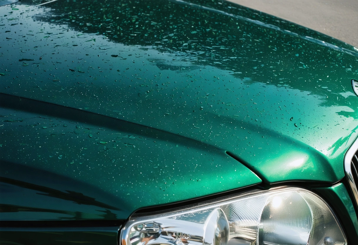 Technician spraying automotive paint inside a ventilated refinishing booth
